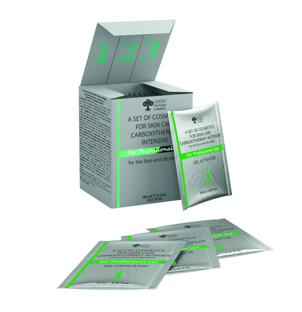 ZESTAW KOSMETYCZNY DO PIELĘGNACJI SKÓRY KARBOKSYTERAPIA INTENSYW DO TWARZY I OBSZARU DEKOLTU 150ml