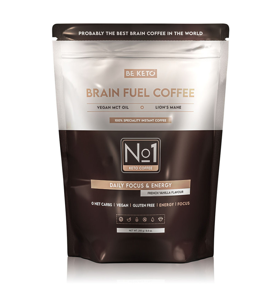 Kawa Rozpuszczalna - Brain Fuel (Olej MCT & Lion’s Mane) | Francuska Wanilia 250g