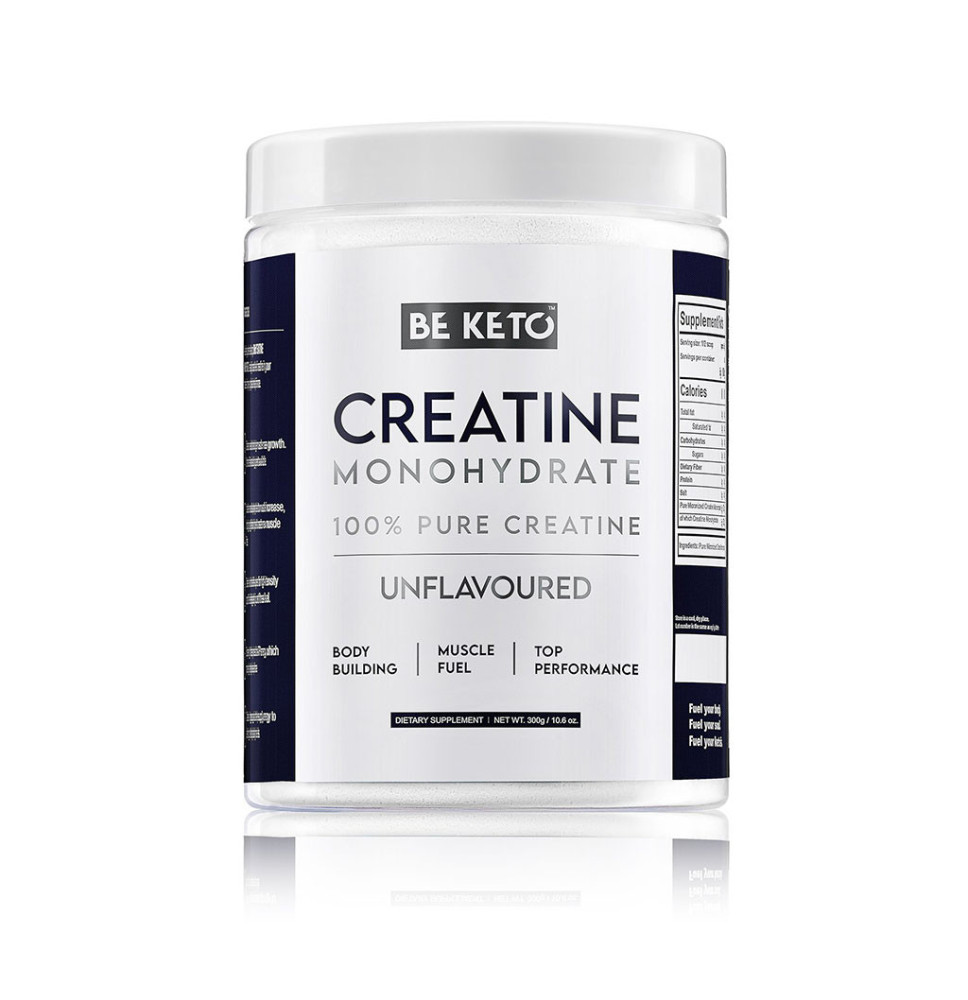 Monohydrat Kreatyny 100% 300g – BeKeto | Wydolność i Regeneracja Mięśni
