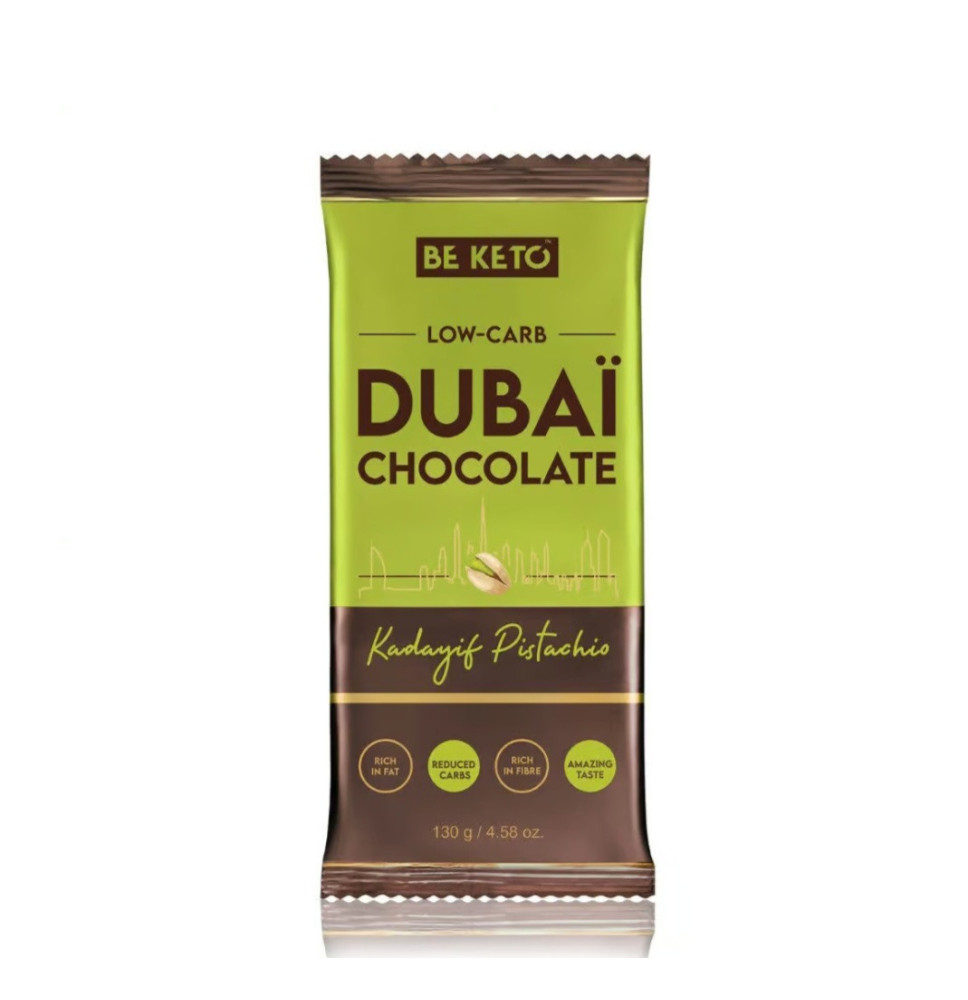 Keto Dubajska Czekolada 130g | BeKeto Niskowęglowodanowa