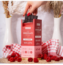 Wegańska Keto Czekolada Dzika Malina 80g - BeKeto | Niskowęglowodanowa i MCT