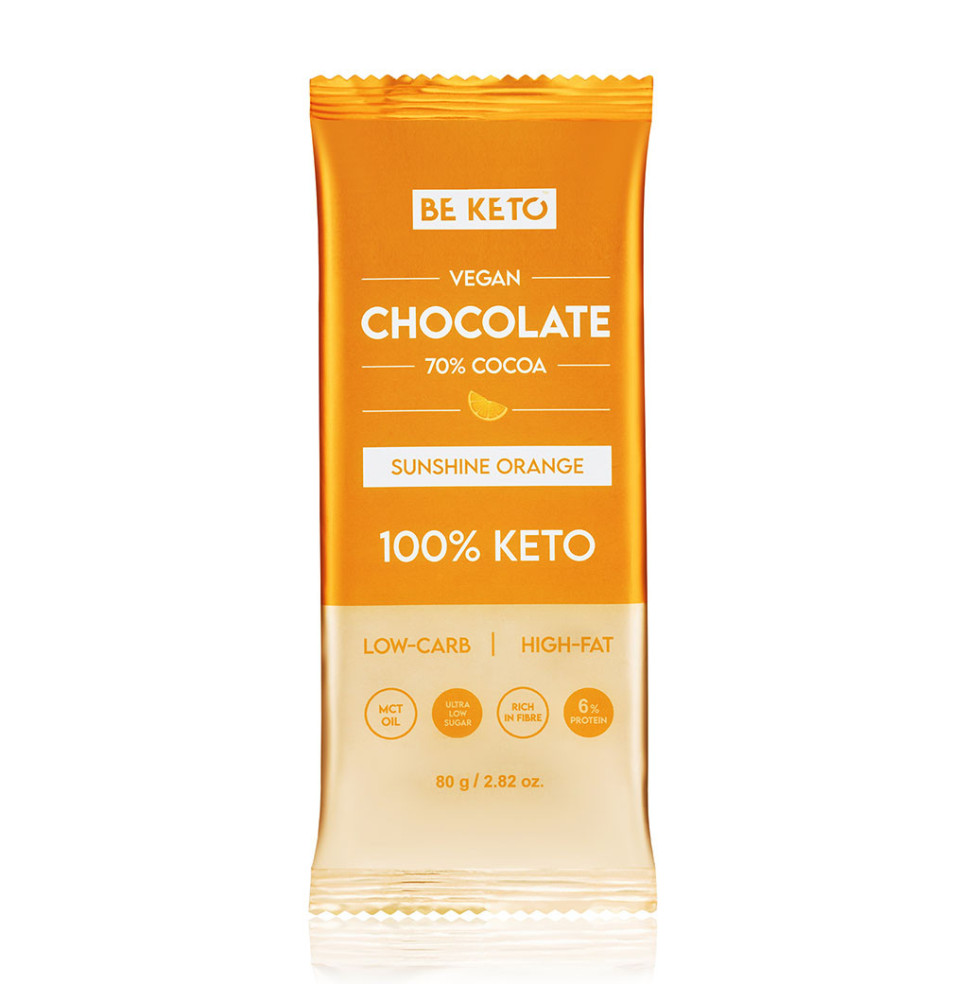 Wegańska Keto Czekolada - Słoneczna Pomarańcza | BeKeto