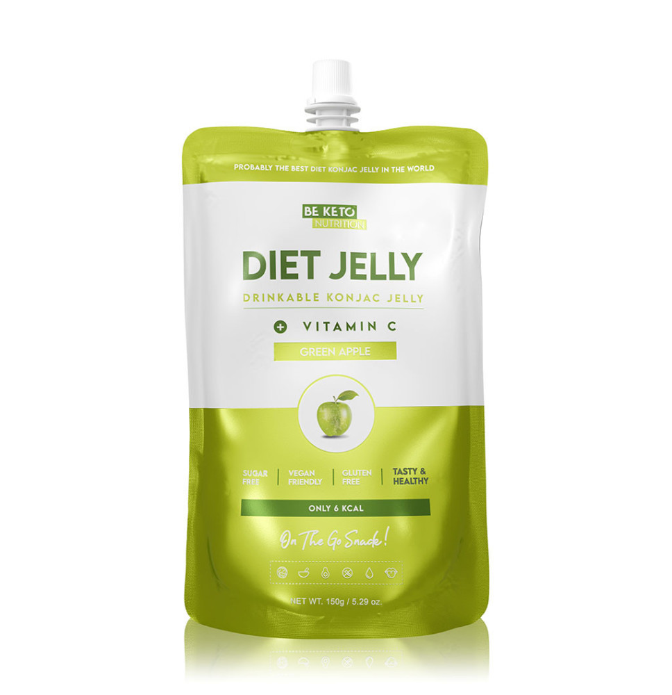 Galaretka Konjac Zielone Jabłko 150g – Lekka i Zdrowa Przekąska