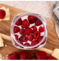 Keto Krem Biała Czekolada & Malina – Niskowęglowodanowy, Bez Cukru