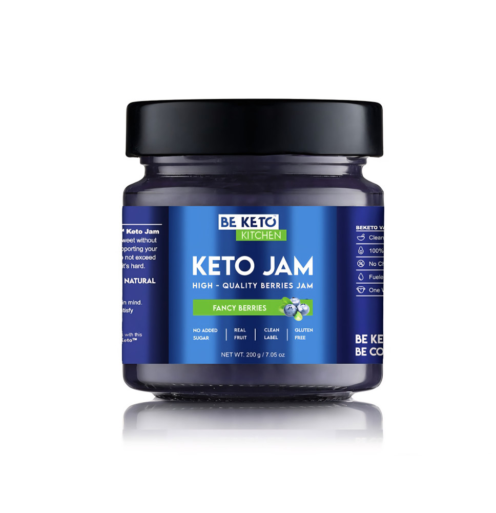 Keto Dżem™ Fajna Jagoda 200g-Jagodowy Dżem Bez Cukru