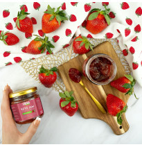 Keto Dżem Bardzo Truskawkowy 200g - Bez Cukru, Niskowęglowodanowy