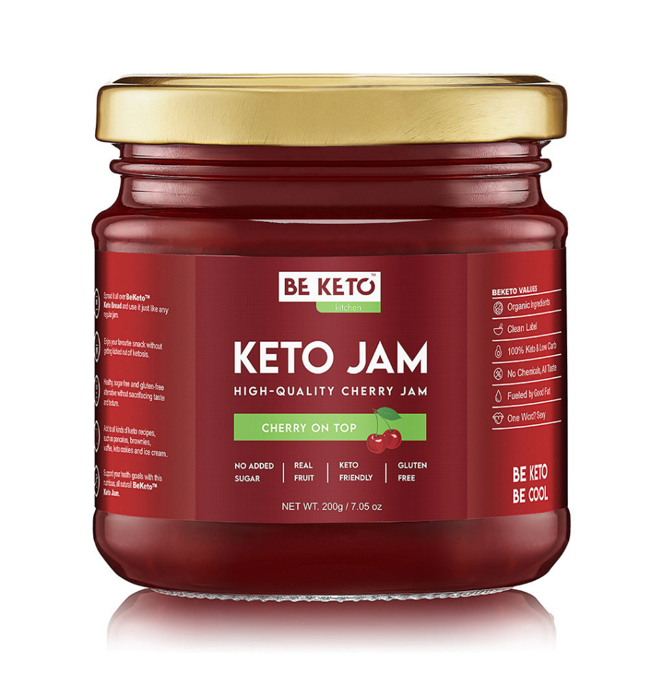 Keto Dżem Wiśniowy 200g - Bez Cukru, Niskowęglowodanowy