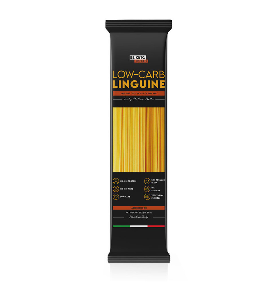 Keto Makaron Linguine BeKeto 250g – niskowęglowodanowy i wysokobiałkowy