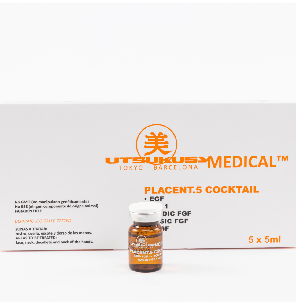 Utsukusy Placent.5 – ampułka biostymulująca do mezoterapii mikroigłowej | Regeneracja i odnowa skóry