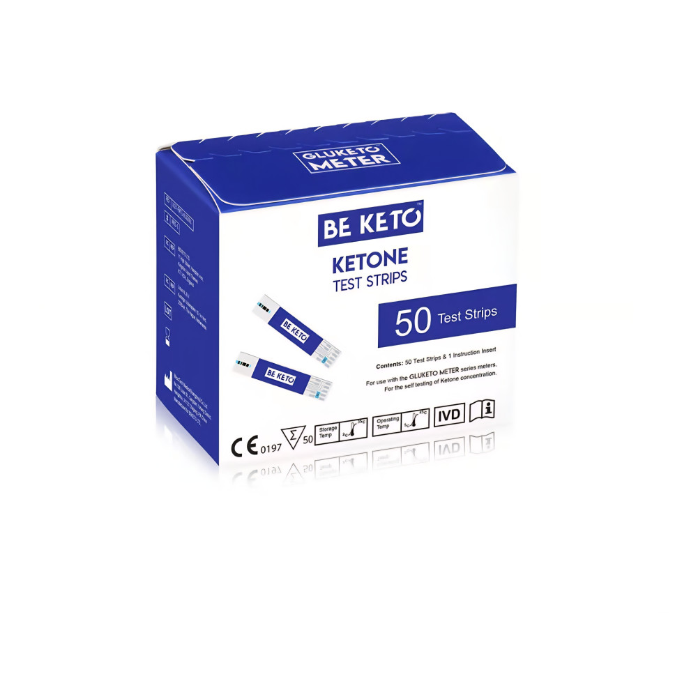 Paski ketonowe GluKeto Meter 50 szt - dokładny pomiar ketozy