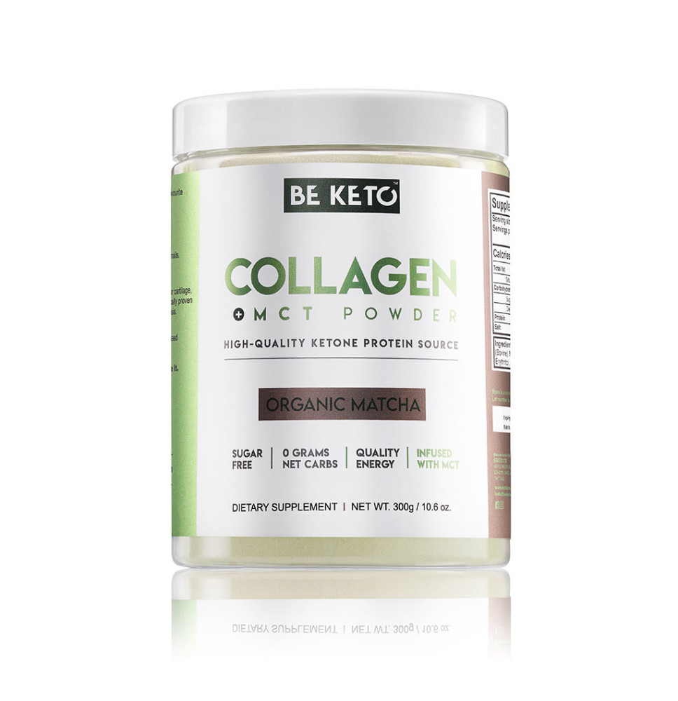 Keto Kolagen BeKeto™ z MCT 300g - Matcha |Kolagen, energia i antyoksydanty