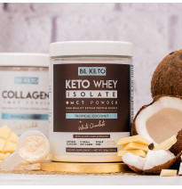 Keto Izolat Białka z MCT Kokos i Biała Czekolada 300g, 800g|BeKeto