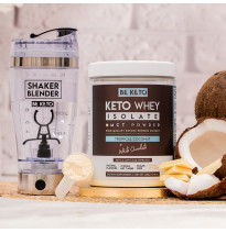 Keto Izolat Białka z MCT Kokos i Biała Czekolada 300g, 800g|BeKeto