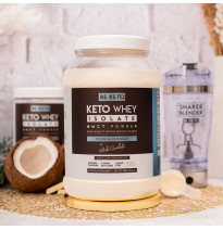 Keto Izolat Białka z MCT Kokos i Biała Czekolada 300g, 800g|BeKeto