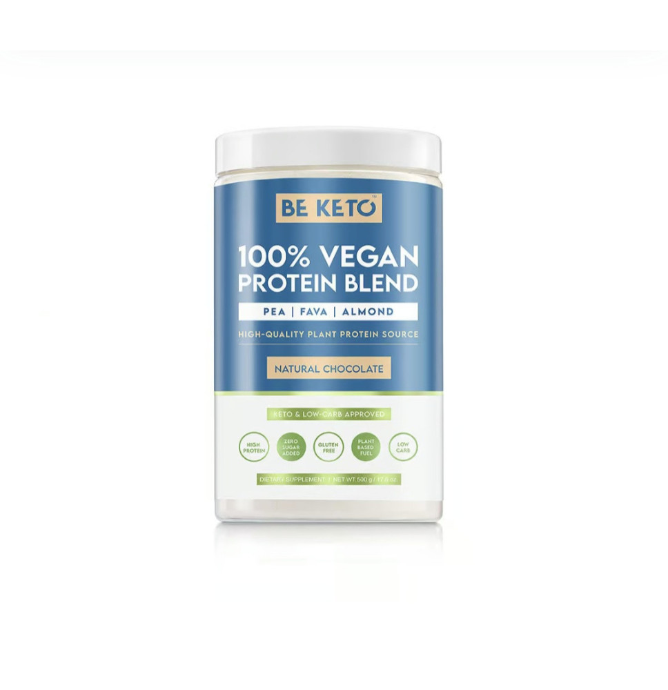 Wegańskie Białko Naturalna Czekolada 500g - roślinna odżywka białkowa