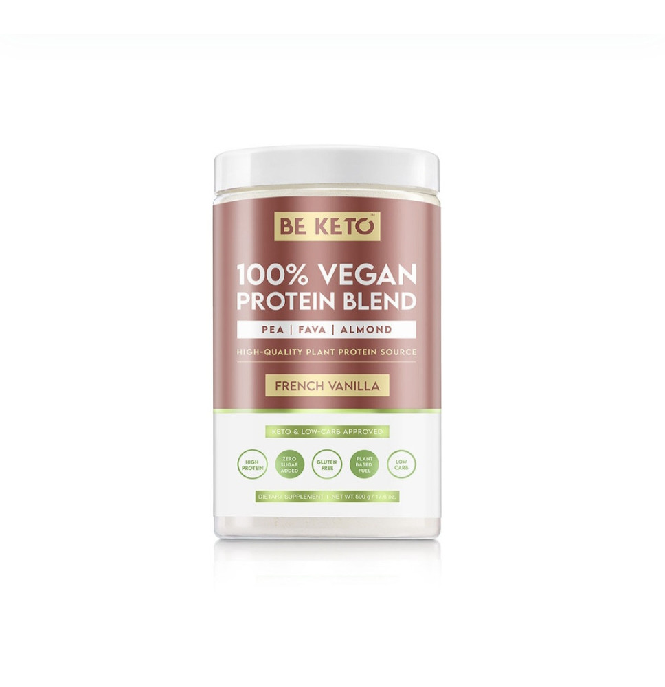 Wegańskie Białko Francuska Wanilia 500g - roślinna odżywka białkowa