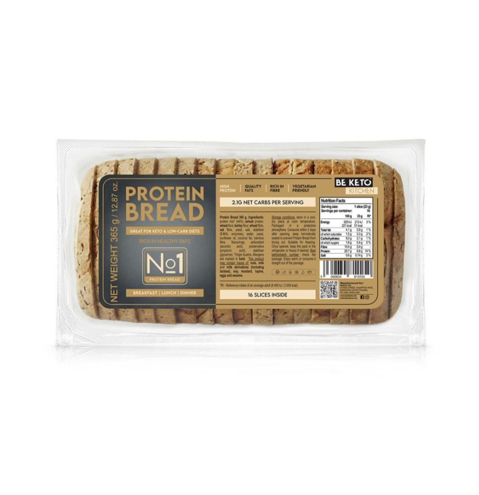Keto Chleb Tostowy Wysokobiałkowy 365g - niskowęglowodanowy|BeKeto