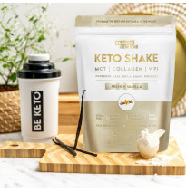 Diet Keto Shake Francuska Wanilia 500g|Niskowęglowodanowy Koktajl Proteinowy | BeKeto