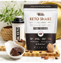 Diet Keto Shake Naturalna Czekolada 500g|Niskowęglowodanowy Koktajl Proteinowy | BeKeto