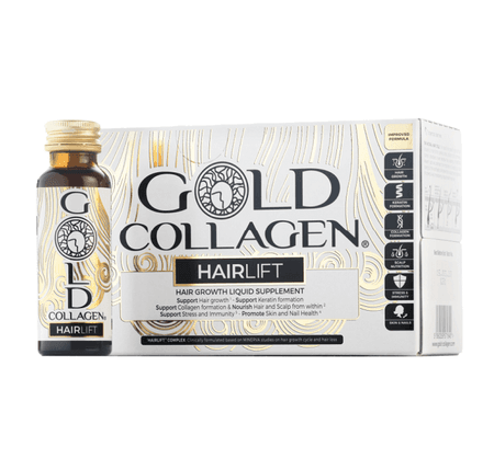 Gold Collagen Hairlift Liquid Supplement 50 ml x 10 | Kolagen do picia poprawiający kondycję włosów, skóry i paznokci