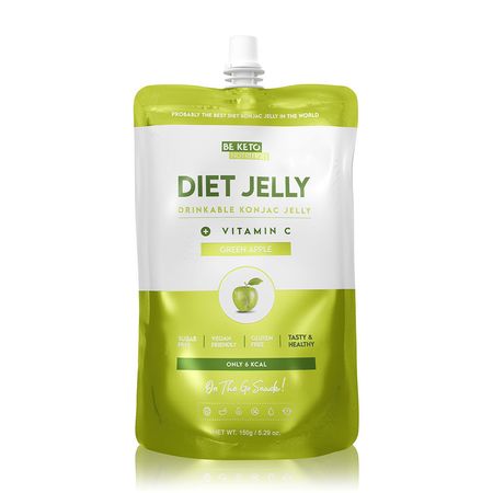 Galaretka Dietetyczna Konjac – Zielone Jabłko 150g Tylko 6 Kalorii w Tubce