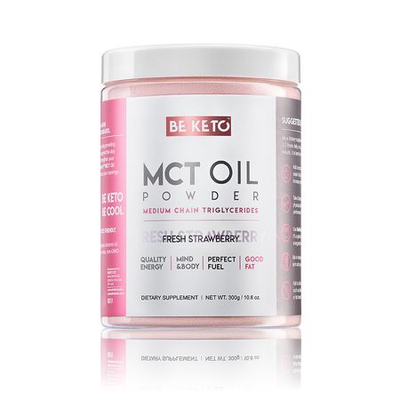 Olej MCT w proszku - Świeża Truskawka 300g