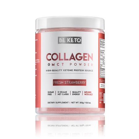 Keto Kolagen z olejem MCT - Świeża Truskawka 300G
