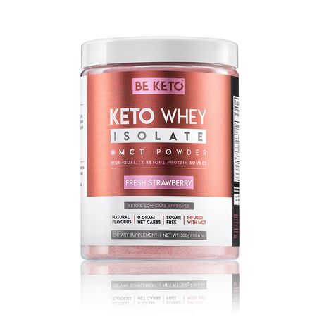 Keto Izolat Białka z MCT – Świeża Truskawka 300G