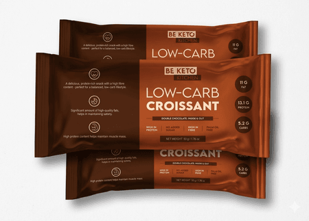 Niskowęglowodanowy Croissant Podwójna Czekolada  3x50g