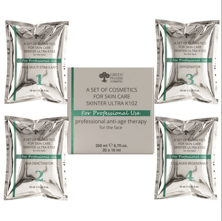 SET DO  PIELĘGNACJI SKÓRY TWARZY  SKINTER ULTRA  K102-  (20 sachet*10ml), 200 ml